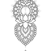 Projeto para tatuagem em ornamental com flor de lótus . Tattoo Design project by Ana - 10.19.2023