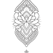 Projeto para tatuagem em ornamental com sombra. Tattoo Design project by Ana - 10.19.2023
