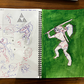 My project for course: Drawing the Human Figure & Expressive Poses. Artes plásticas, Esboçado, Desenho, Sketchbook, e Desenho anatômico projeto de Russell Esby - 20.10.2023