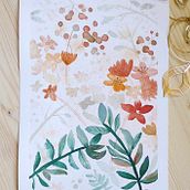 Mon projet du cours : Aquarelle florale créative : renouez avec la nature. Traditional illustration, Painting, Watercolor Painting, and Botanical Illustration project by marga4 - 10.20.2023