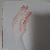 Mon projet du cours : Illustration de mains expressives à l'aquarelle. Un proyecto de Pintura, Pintura a la acuarela y Dibujo anatómico de Délice dart - 20.10.2023