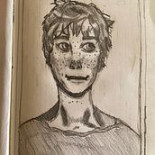 Ragazza super cute. Fine Arts, Sketching, Drawing, Portrait Drawing, and Sketchbook project by Luca Jubani - 10.21.2023