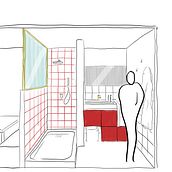 Mon projet du cours : Dessin architectural : perspective à un seul point de fuite. Een project van  Ontwerp, Architectuur, L, scaping y  Architecturale illustratie van maeva_danglot - 20.10.2023