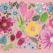 My project for course: Vibrant Floral Patterns with Watercolors. Traditional illustration, Pattern Design, Watercolor Painting, and Botanical Illustration project by Angela York - 10.22.2023