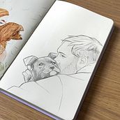 Mein Abschlussprojekt für den Kurs: Skizzenbuch für Porträts: Erkunde das menschliche Gesicht. Un proyecto de Bocetado, Dibujo, Dibujo de Retrato, Dibujo artístico y Sketchbook de Paula - 22.10.2023
