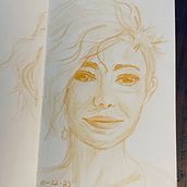 My project for course: Vibrant Portrait Drawing with Colored Pencils. Drawing, Portrait Drawing, Sketchbook, and Colored Pencil Drawing project by Ann - 10.22.2023