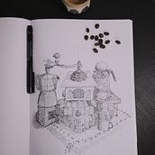 Mon projet du cours : Dessin d'architecture artistique à l'encre. Een project van Traditionele illustratie,  Beeldende kunst,  Tekening,  Architecturale illustratie y  Illustratie met inkt van atelierdulys - 22.10.2023