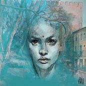 Albayzinera. Digital Illustration, Pencil Drawing, Portrait Drawing, Watercolor Painting, Acr, and lic Painting project by Melania Van - 10.22.2023