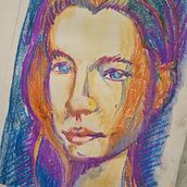 Meu projeto do curso: Desenhos de retratos expressivos com giz pastel seco. Traditional illustration, Fine Arts, Drawing, Portrait Drawing, and Artistic Drawing project by fernandapaulino_1 - 10.22.2023