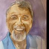 My project for course: Watercolor Portraits: Capture a Model's Personality. Un progetto di Belle arti, Pittura, Pittura ad acquerello e Disegno di ritratti di msdonsey - 23.10.2023