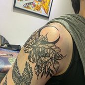 Mi proyecto del curso: Tatuaje botánico con puntillismo. Un progetto di Illustrazione tradizionale, Design di tatuaggi e Illustrazione botanica di facundo Boidi - 23.10.2023