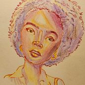 My project for course: Vibrant Portrait Drawing with Colored Pencils. Drawing, Portrait Drawing, Sketchbook, and Colored Pencil Drawing project by jwsierra4 - 10.24.2023
