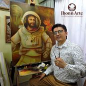 EL SAGRADO ASTRONAUTA Por: JhonnArte Jhonn Jairo Alvarez Avendaño Pintor Colombiano. Un progetto di Pubblicità di JHONNARTE LA ELOCUENCIA ALIENADA - 18.02.2023