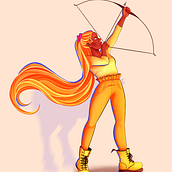Digital illustration : Zodiac sign Sagittarius. Un proyecto de Ilustración digital y Diseño de personajes de ameliemadi - 10.07.2023