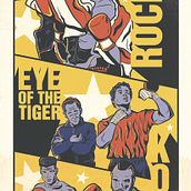 Rocky Forever. Vector Illustration, Poster Design, Digital Illustration, Fine Arts, Graphic Design, Comic, Film, Street Art, and TV project by Rubén Huamaní Valverde - 10.23.2023