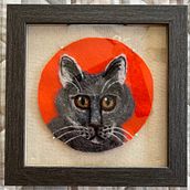 My project for course: Needle Felting: Paint Portraits with Wool. Un proyecto de Artesanía, Tejido, Ilustración naturalista				, Needle felting y Diseño textil de elizabethb128 - 18.10.2023