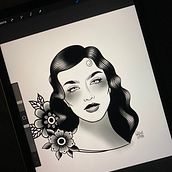 Projeto oldschool. Drawing, Digital Illustration, and Tattoo Design project by Caíque Buzz - 10.18.2023
