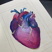 CUORE ANATOMICO IN KINTSUGI. Een project van Traditionele illustratie van Giulia Francioso - 24.10.2023