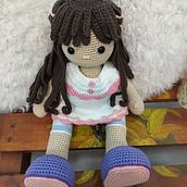 Mi proyecto del curso: Elaboración de muñecas amigurumi románticas. Un projet de Artisanat, Conception de jouets, Art textile, Crochet, Amigurumi , et Design textile de Abigail Pizarro - 22.10.2023