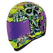 Hippie Dippy - Purple - Casco para Icon Motorsports. Vector Illustration, and Graphic Design project by Marcos Cabrera - 10.25.2023