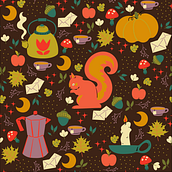 Meu projeto do curso: Ilustração vetorial de padrões a partir do zero. Un progetto di Design, Illustrazione tradizionale, Pattern design e Stampa di Ana Miguel - 25.10.2023