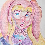 Dibujo de retratos llamativos con lápices de colores.. Drawing, Portrait Drawing, Sketchbook, and Colored Pencil Drawing project by Arlette Cruz - 10.22.2023