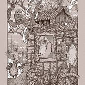 Meu projeto do curso: Ilustração realista de aves com elementos imaginativos. Pencil Drawing, Drawing, Ink Illustration, and Naturalistic Illustration project by Bruno Ferraz - 10.26.2023