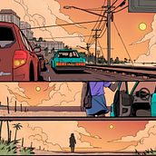 Atardecer. Comic, and Digital Painting project by Moisés Mora - 10.26.2023