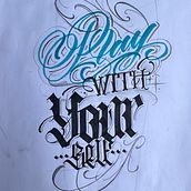 Lettering for Body. Calligraph, Lettering, and Tattoo Design project by Alex Cicconi - 10.26.2023
