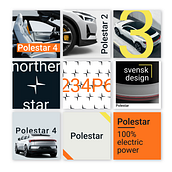 Mi proyecto del curso: Diseño gráfico para principiantes. Polestar. Een project van  Ontwerp,  Br, ing en identiteit, Grafisch ontwerp, T, pografie, Logo-ontwerp, T y pografisch ontwerp van Juan Evaristo Cordobés Jiménez - 27.10.2023