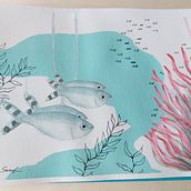 Illustrazione di universi marini ad acquerello. Traditional illustration, Painting, Watercolor Painting, and Naturalistic Illustration project by Ilenia Serafini - 10.27.2023