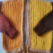 Cardigan Otoñal 🍁 Mi proyecto del curso: Crochet: crea prendas con una sola aguja. Projekt z dziedziny DIY, Sz, dełkowanie, Wzornictwo tekst, liów, Tkactwo i Projektowanie mod użytkownika Diana Marin - 18.10.2023