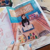 Meu projeto do curso: Sketchbook experimental: encontre seu estilo de desenho. Projekt z dziedziny Trad, c, jna ilustracja, Sketching, Kreat, wność,  R, sunek, Malowanie akwarelą, Sketchbook i Malowanie gwaszami użytkownika Manoela Silveira - 25.10.2023