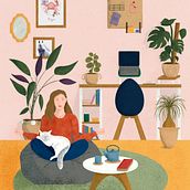 Mon projet du cours : Illustration numérique colorée sur Procreate. Un progetto di Illustrazione tradizionale, Disegno, Illustrazione digitale e Disegno digitale di Marie - 27.10.2023