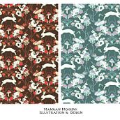 My project for course: Nature-inspired Patterns: From Sketch to Photoshop. Projekt z dziedziny Trad, c, jna ilustracja, Pattern design, R, sunek ołówkiem,  R, sunek, R i sunek botaniczn użytkownika Hannah - 28.10.2023