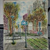 Mon projet du cours : Urban sketching : créez des paysages urbains expressifs. Un progetto di Pittura, Bozzetti, Disegno, Pittura ad acquerello, Sketchbook e Illustrazione con inchiostro di agarrone - 28.11.2023