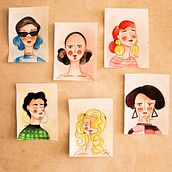 Chicas acuarelables. Traditional illustration, Watercolor Painting, and Fine Arts project by Mileysha Pérez - 10.29.2023