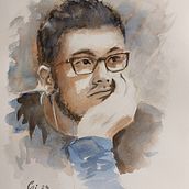 ritratto di mio figlio. Un projet de Beaux Arts , et Peinture de Cristina - 29.10.2023