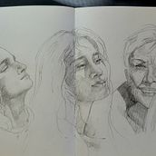 My project for course: Portrait Sketchbooking: Explore the Human Face. Sketching, Drawing, Portrait Drawing, Artistic Drawing, and Sketchbook project by Catherine Hackett - 10.29.2023