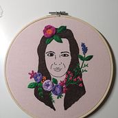 Mein Abschlussprojekt für den Kurs: Stickereiporträts auf Stoff. Un proyecto de Bordado y Diseño textil de Doris Thomann - 30.10.2023