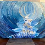 The splitting of the sea. Painting project by Shira Garfunkel - 07.26.2023
