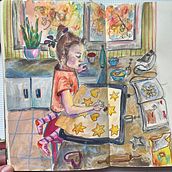 My project for course: Sketchbook Exercises for Artistic Growth. Un progetto di Illustrazione tradizionale, Belle arti, Bozzetti, Disegno e Sketchbook di kolibri_l_art - 31.10.2023