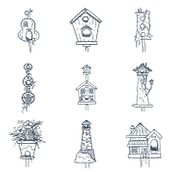 Birdhouses . % Sarah W tarafından hazırlanan Dijital Çizim projesi - 10.31.2023