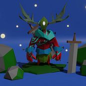Mi proyecto del curso: Modelado de personajes low poly para videojuegos. Un progetto di 3D, Modellazione 3D, Videogiochi, Character design 3D e Progettazione di videogiochi di Michael Oscar Goitia Quispe - 01.11.2023