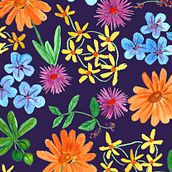 Mon projet du cours : Motifs floraux à l’aquarelle avec des couleurs vibrantes. Traditional illustration, Pattern Design, Watercolor Painting, and Botanical Illustration project by Isabelle - 11.01.2023