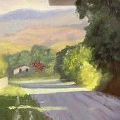 Mi proyecto del curso: Pintura al óleo de paisajes: explora la luz. Traditional illustration, Fine Arts, Oil Painting, and Naturalistic Illustration project by alek_ - 11.01.2023