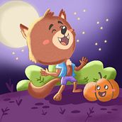 wolf cute. Children's Illustration project by Nestor Duran - 10.31.2023