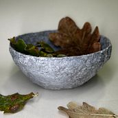 Mi proyecto del curso: Objetos hechos con pulpa de papel. Artesanato, Design de produtos, Papercraft, Decoração de interiores, Cerâmica, DIY, Upc, e cling projeto de Argárica - 01.11.2023