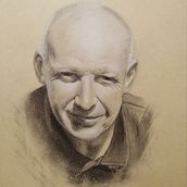 Charcoal Portrait in Sunshine. Un progetto di Disegno artistico di Judit Gellerd - 02.11.2023