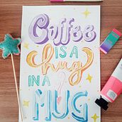 Mi proyecto del curso: Lettering en acuarela a todo color. Un progetto di Lettering, Pittura ad acquerello, H e lettering di Lina Barco - 31.10.2023